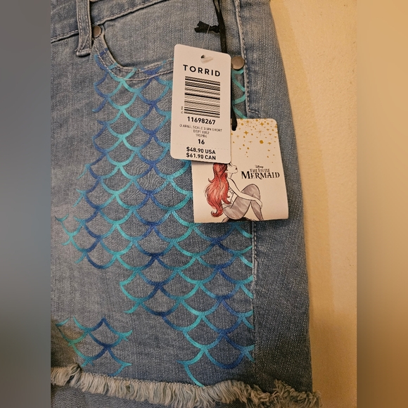 NWT Torrid shorts The Little Mermaid - Picture 2 of 7